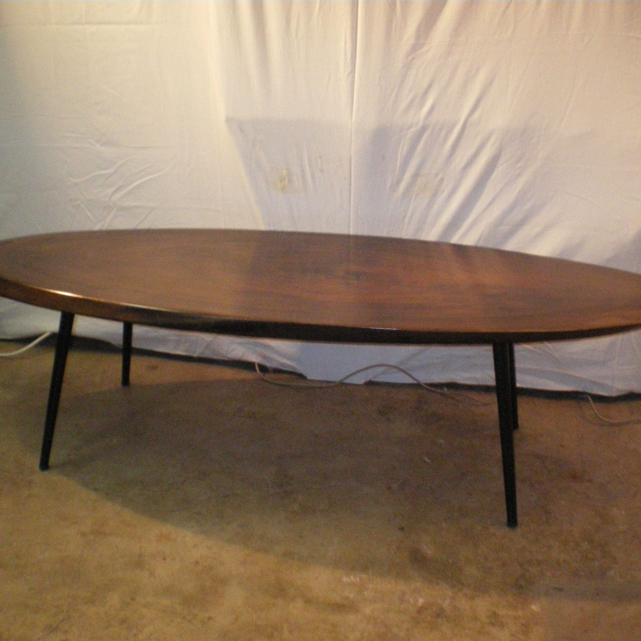 Current Oval Aged Black Iron Coffee Tables In Wood Coffee Table Oval : Tilton Rustic Lodge Reclaimed Wood Iron Oval (View 6 of 10)