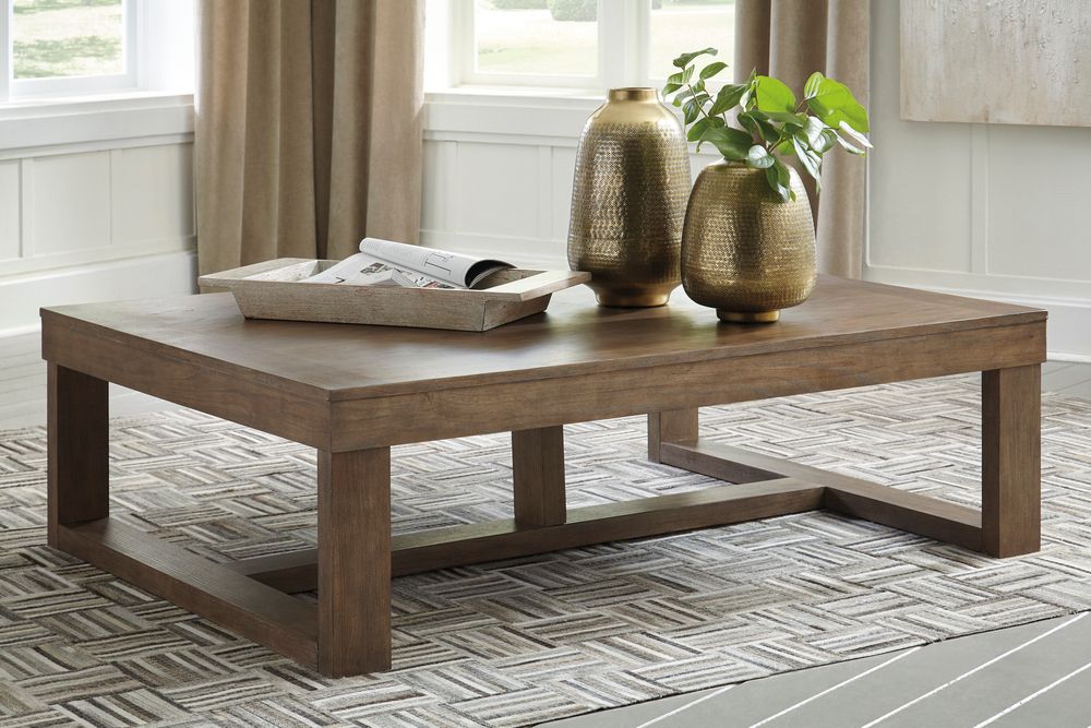 Current Smoke Gray Wood Coffee Tables For Signature Design Cariton Gray Wood Rectangular Coffee Tableashley (View 8 of 10)