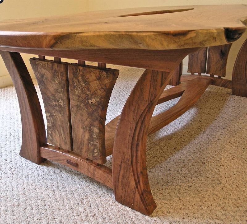 Custom Handmade Live Edge Mesquite & Pecan Coffee Table (View 6 of 10)