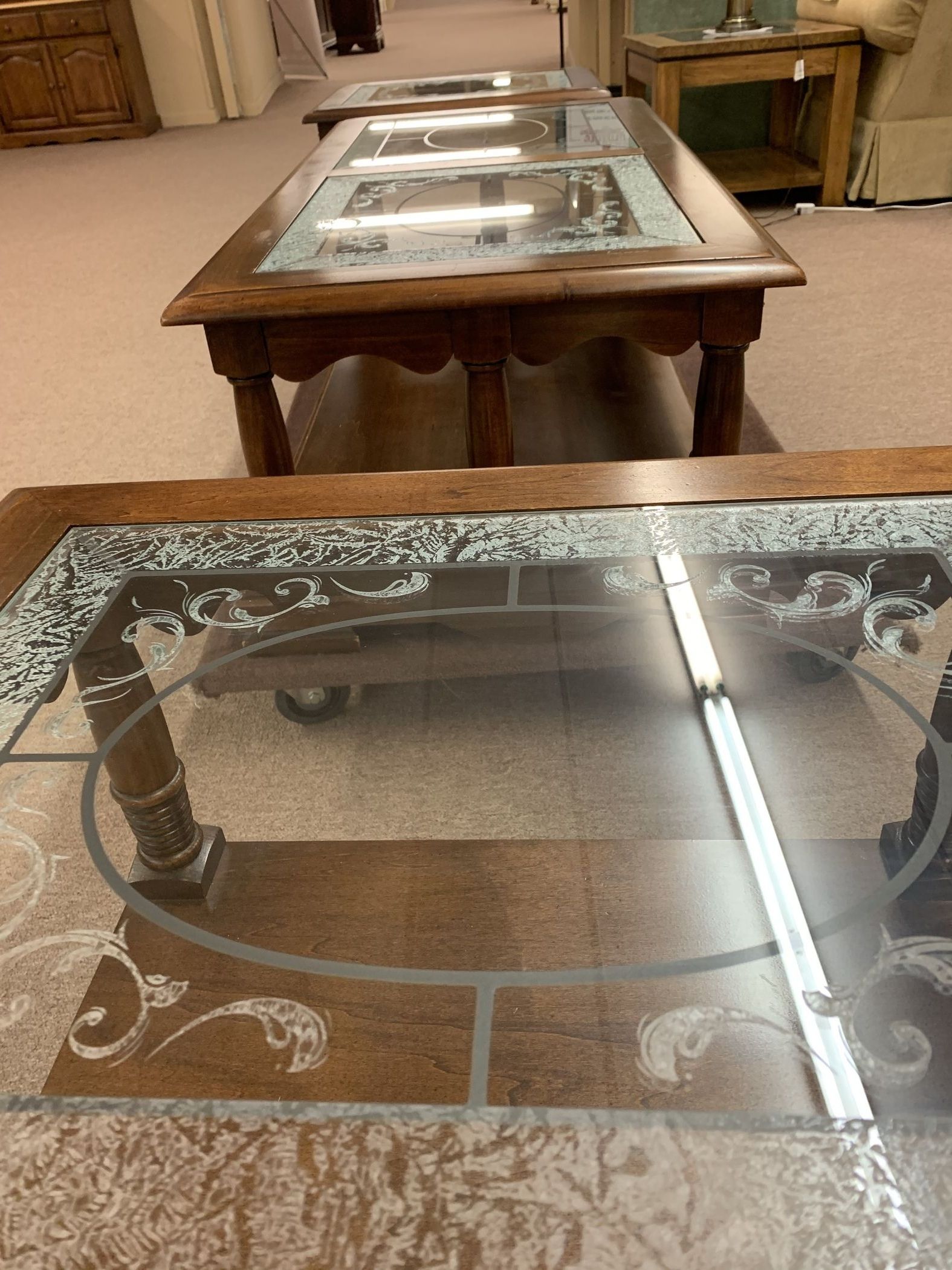 Delmarva Furniture Consignment Intended For Espresso Wood And Glass Top Coffee Tables (View 5 of 10)