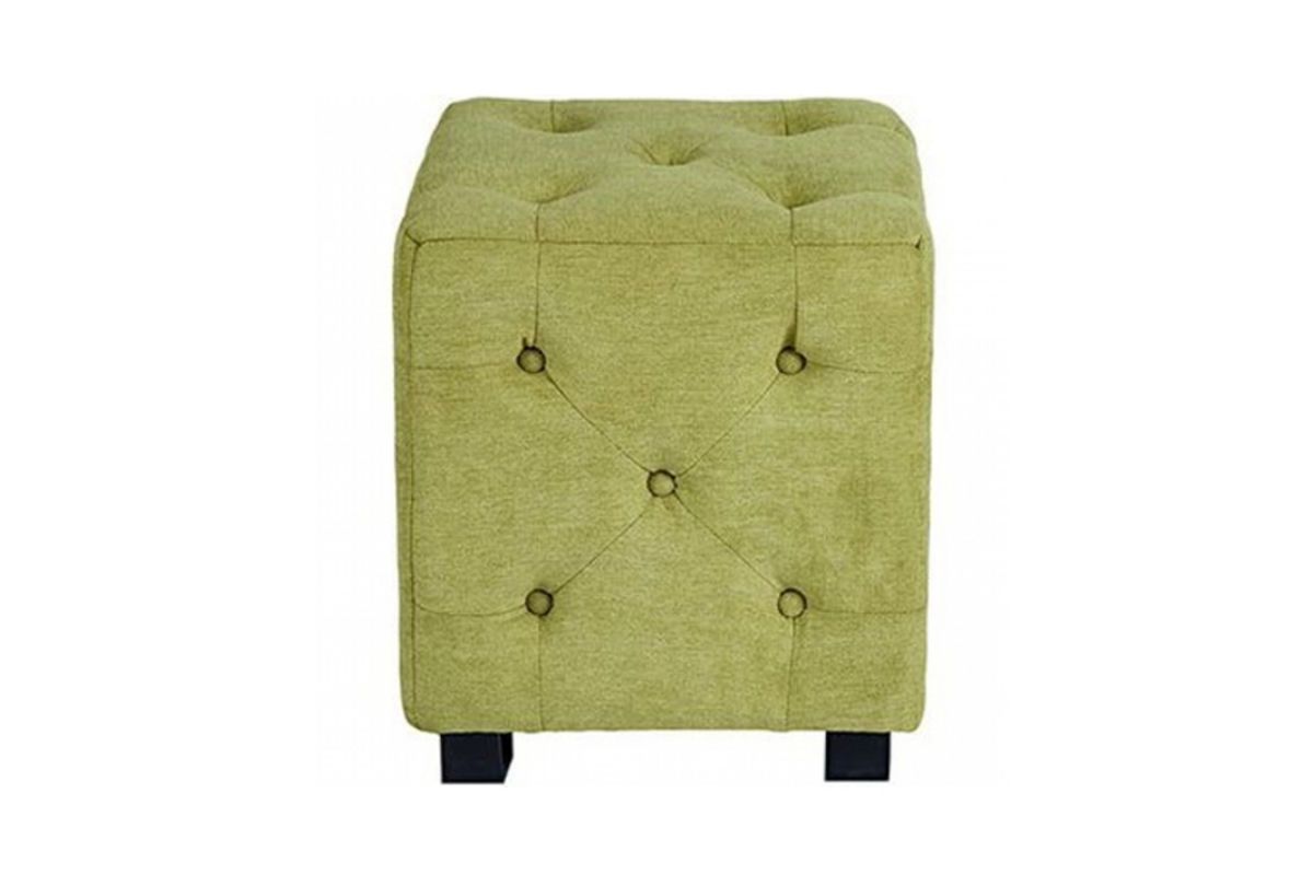 Duncan Small Tufted Green Cube Ottoman At Gardner White With Regard To Latest Green Pouf Ottomans (View 10 of 10)