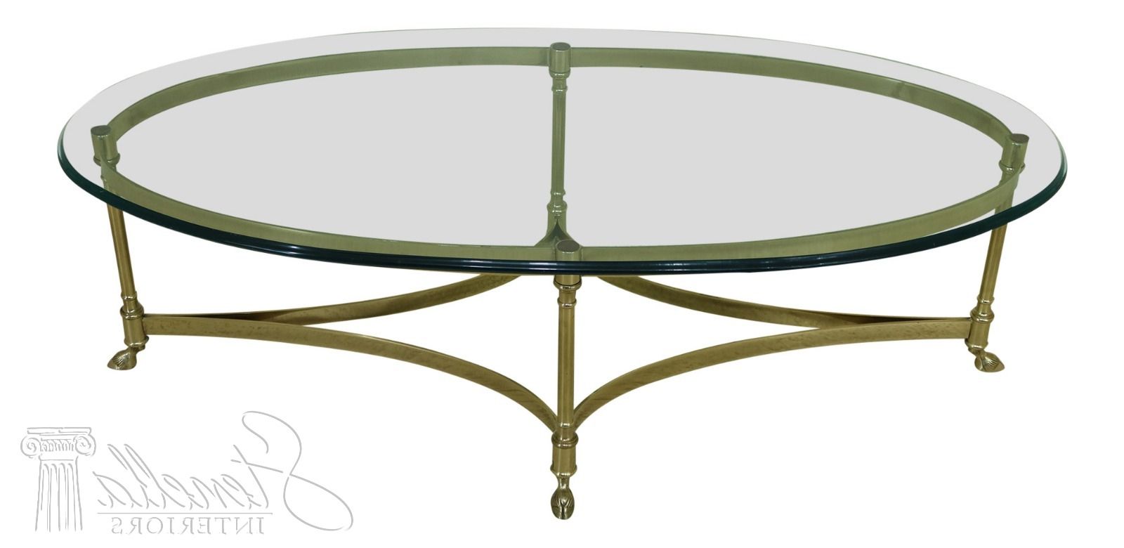 Ebay Within Well Liked Glass And Pewter Oval Coffee Tables (View 9 of 10)