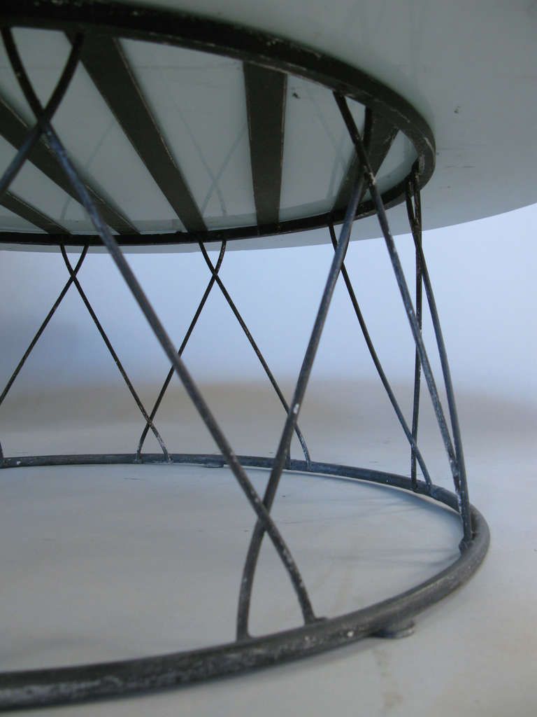 Elegant 1950's Italian Wrought Iron And Glass Cocktail Table Regarding Well Liked Wrought Iron Cocktail Tables (View 8 of 10)
