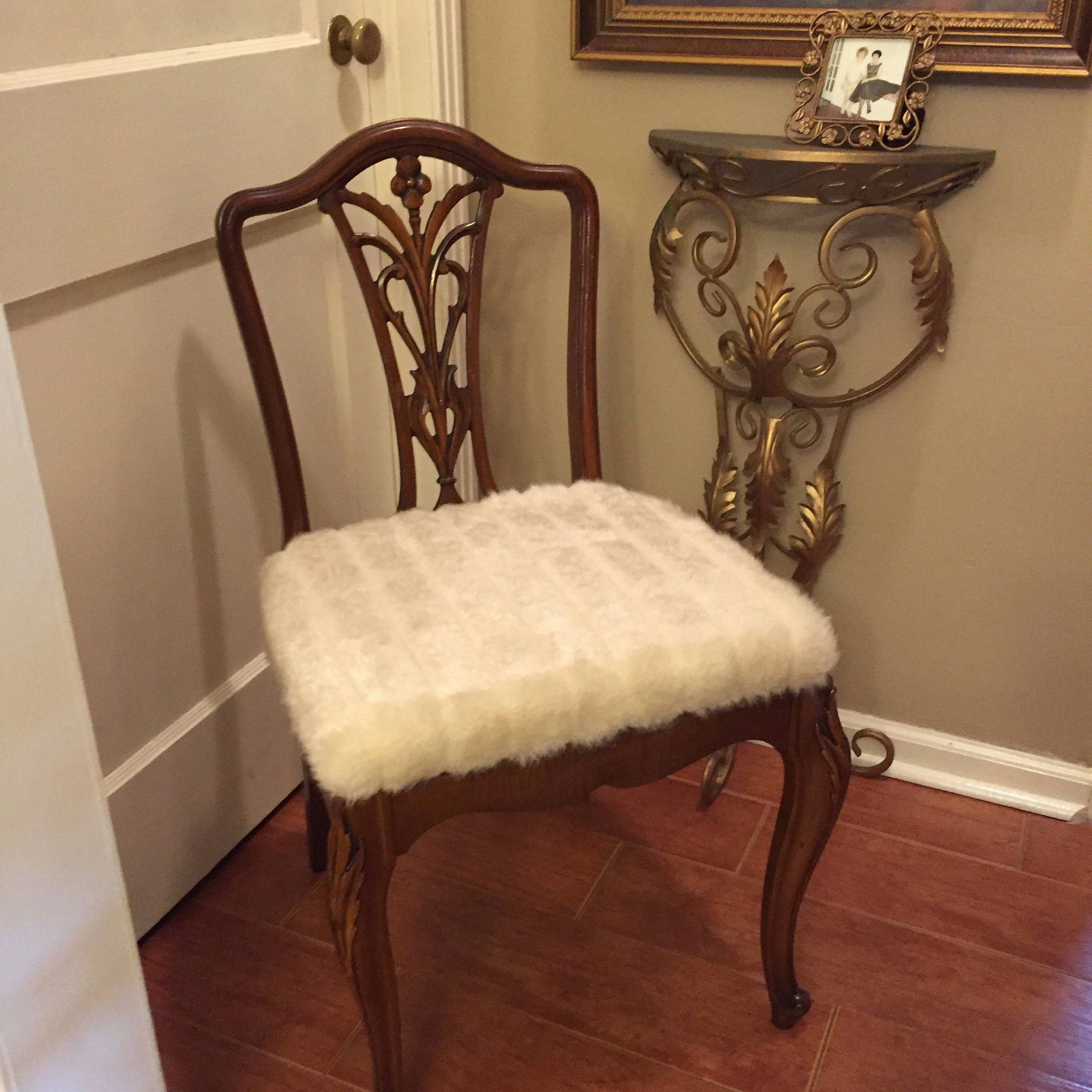 Etsy For Current Cream And Gold Hardwood Vanity Seats (View 1 of 10)