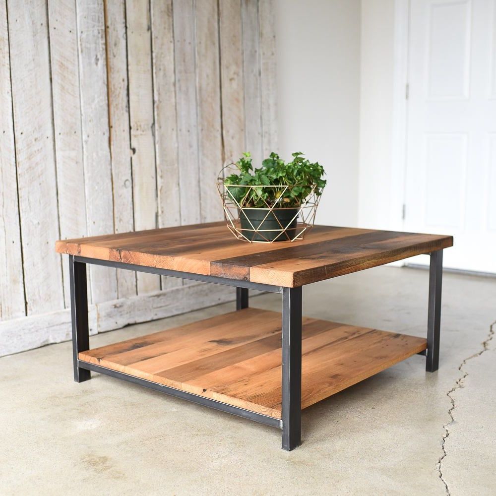 Etsy Intended For Widely Used Rustic Oak And Black Coffee Tables (View 3 of 10)