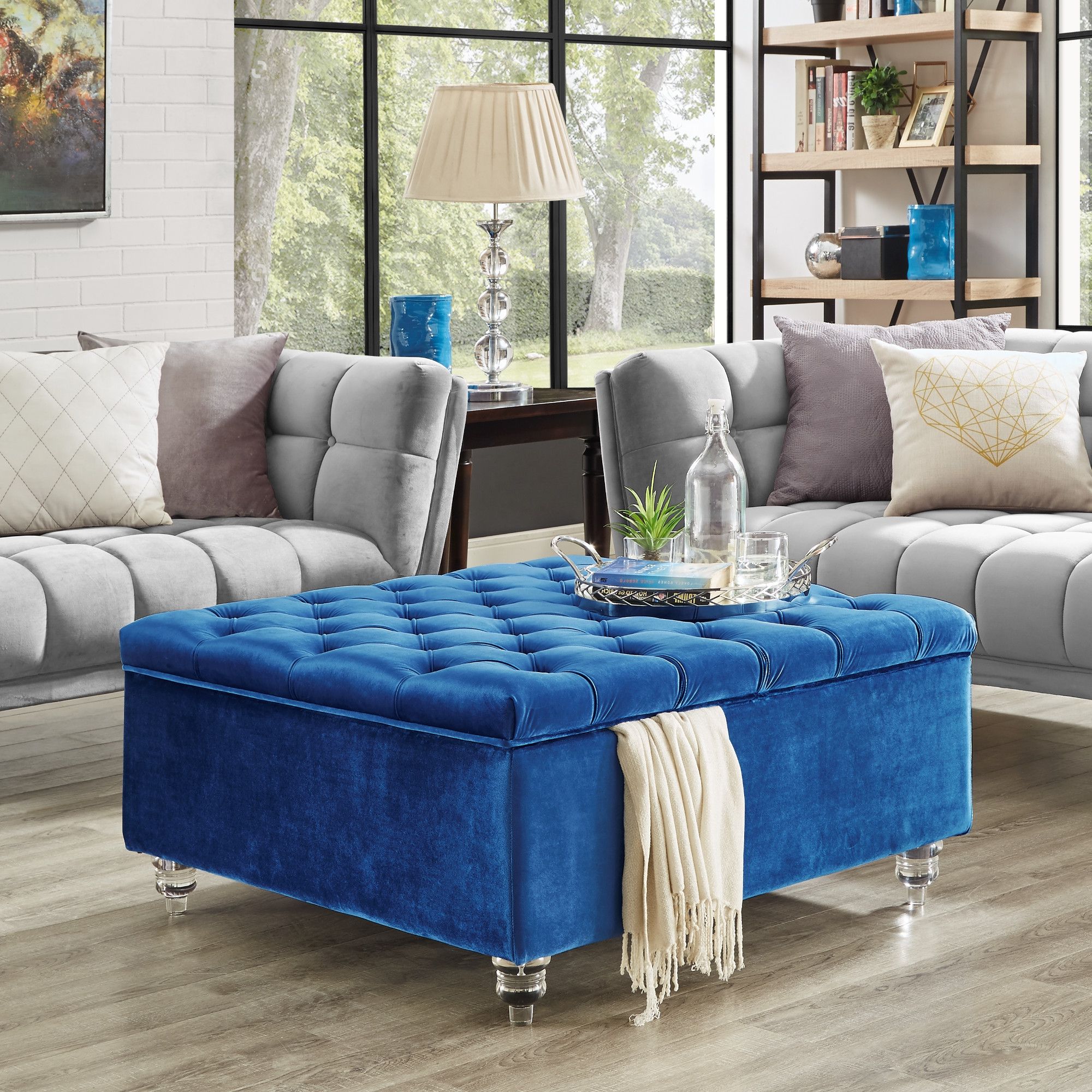 Fabric Tufted Square Cocktail Ottomans Inside Widely Used Square Ottoman Coffee Table Uk – Parisian Tufted Fabric Square Ottoman (View 6 of 10)