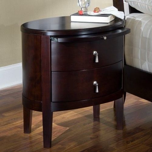 Famous 2 Drawer Oval Coffee Tables Regarding Port 2 Drawer Oval Nightstand – Contemporary – Nightstands And Bedside (View 8 of 10)