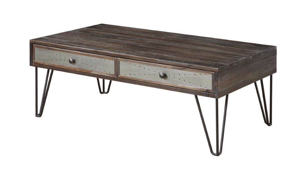 Famous Coast To Coast – Aspen Court Vintage 2 Drawer Cocktail Table In Brown Pertaining To 2 Drawer Cocktail Tables (View 2 of 10)