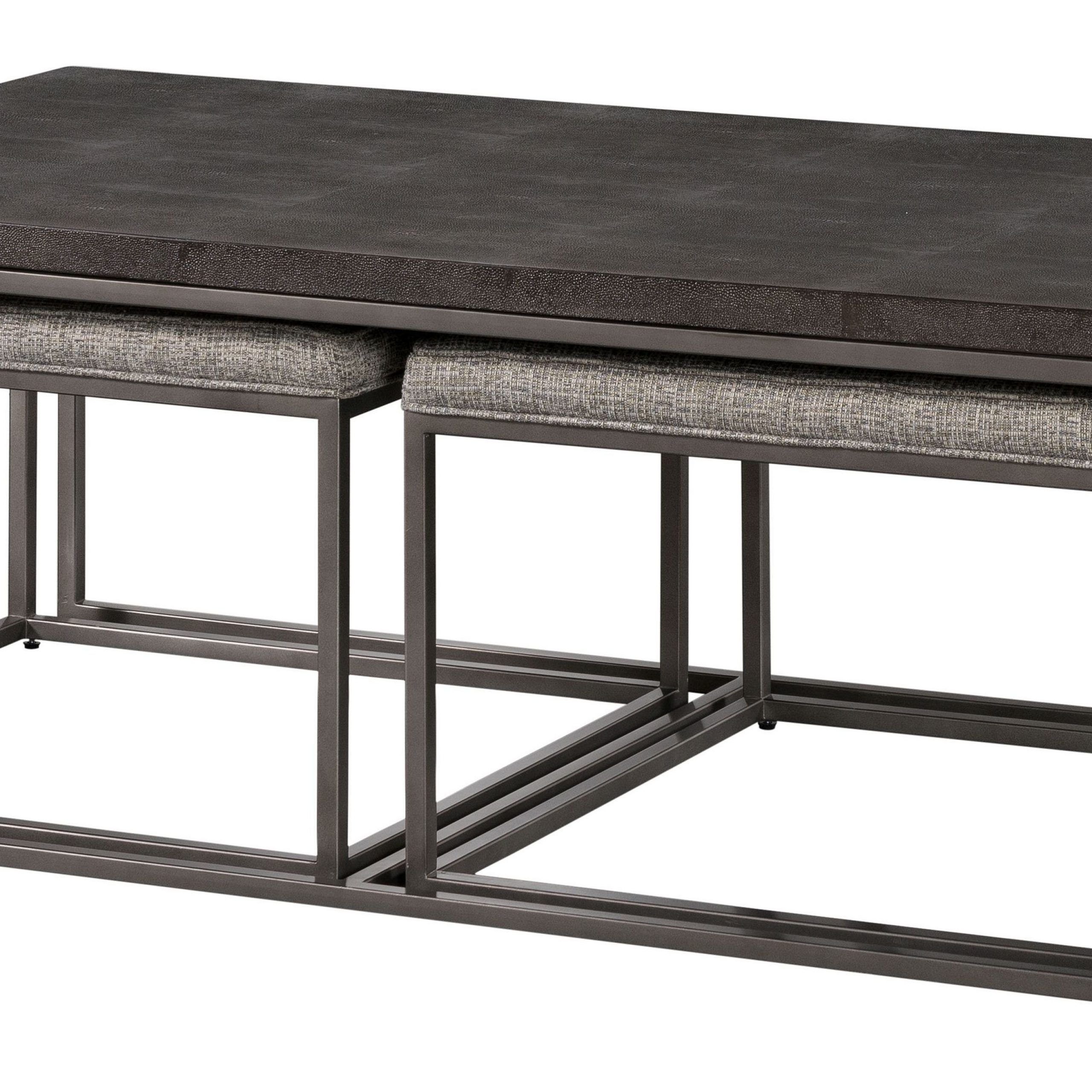 Famous Lane Furniture Charcoal Wood Gunmetal Cocktail Table With Nesting With Regard To Nesting Cocktail Tables (View 6 of 10)