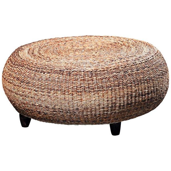 Famous Natural Seagrass Coffee Tables For Mandalay Natural Woven Seagrass Round Coffee Table – #20w (View 2 of 10)