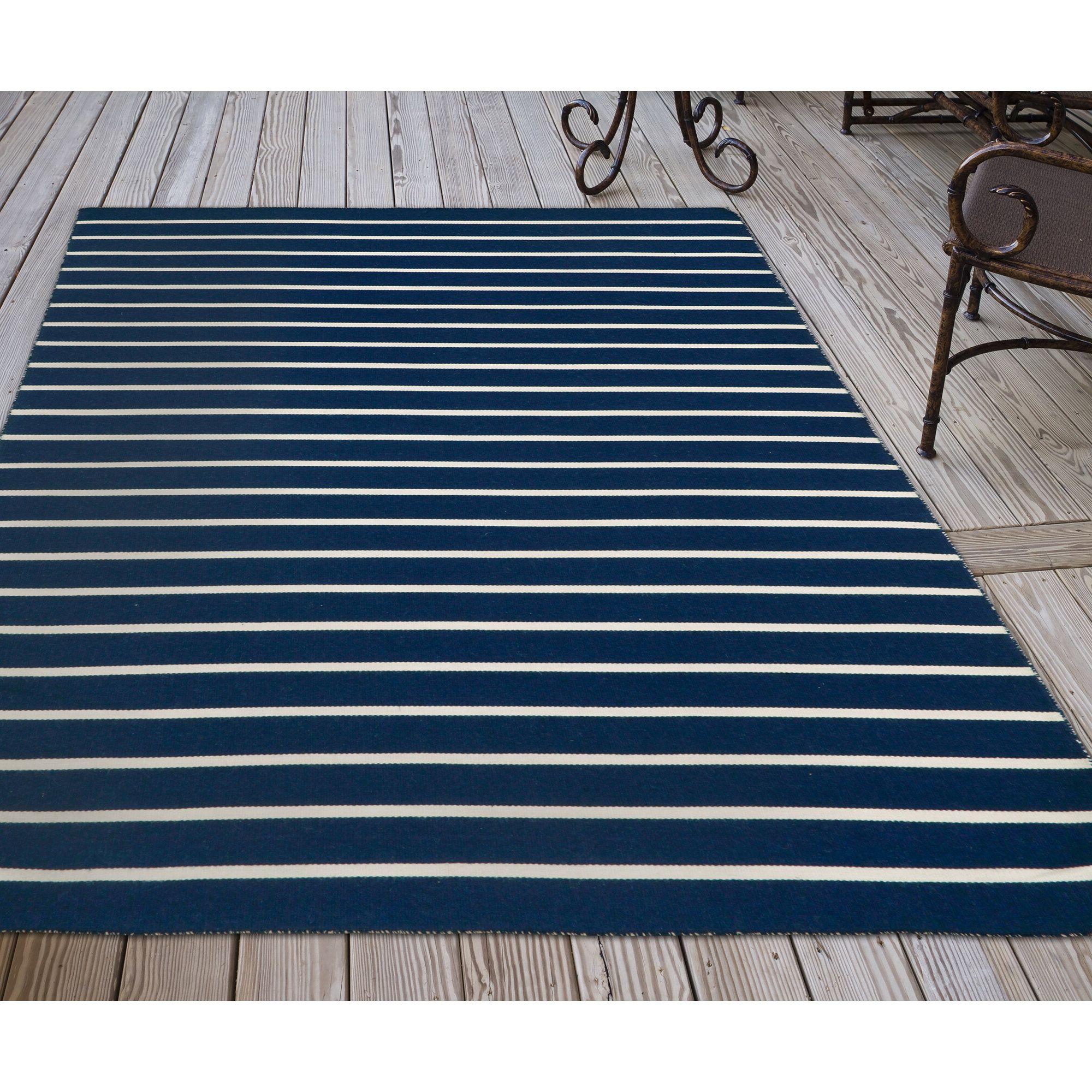 Famous Navy Blue And White Striped Ottomans Throughout Navy Blue And White Striped Area Rug – Rugs Ideas (View 10 of 10)