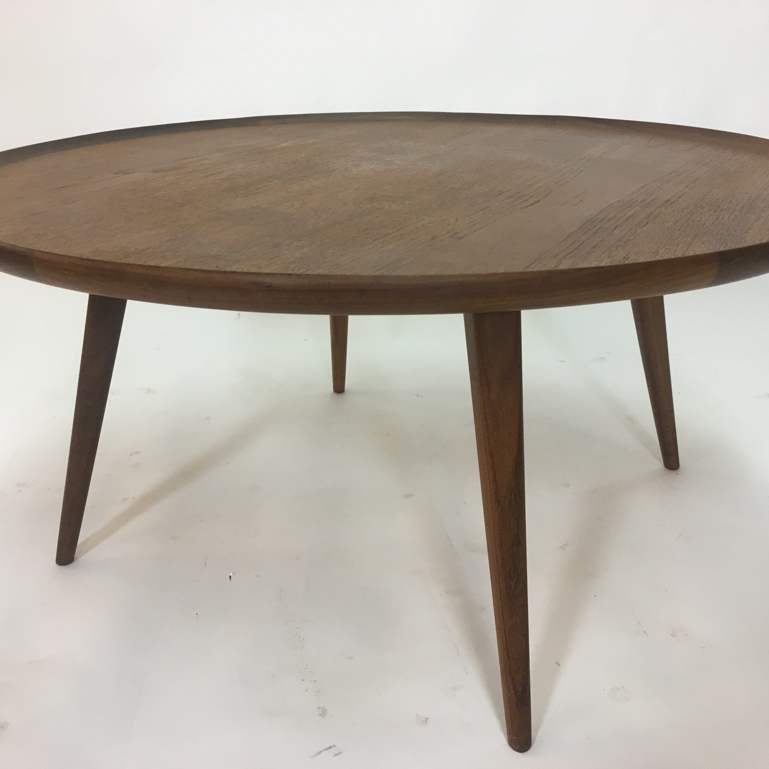 Famous Vintage Coal Coffee Tables In Vintage Round Teak Coffee Table – 1950s – Design Market (View 6 of 10)
