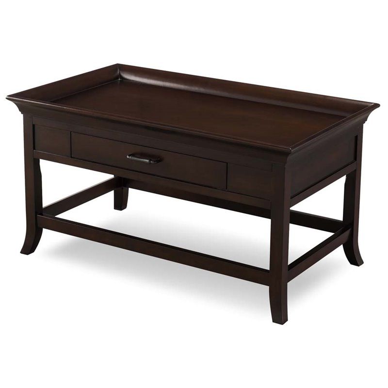 Favorite Cocoa Coffee Tables With Regard To Leick Favorite Finds Tray Edge Coffee Table In Chocolate –  (View 10 of 10)