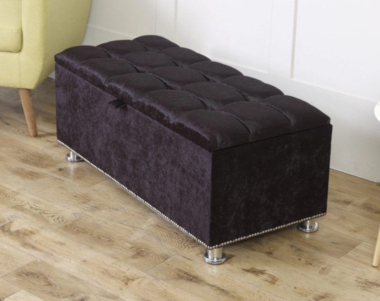 Favorite Cube 8 Button Stud/pins Crushed Velvet Ottoman Box Bench Stool Seat With Gray And Cream Geometric Cuboid Pouf Ottomans (View 3 of 10)