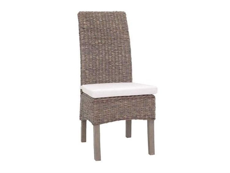 Four Hands Grass Roots Grey Wash Banana Leaf Accent Chair With Cushion Within Most Up To Date Gray And Natural Banana Leaf Accent Stools (View 7 of 10)