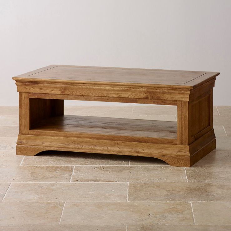 French Farmhouse Coffee Table In Solid Oak (View 9 of 10)