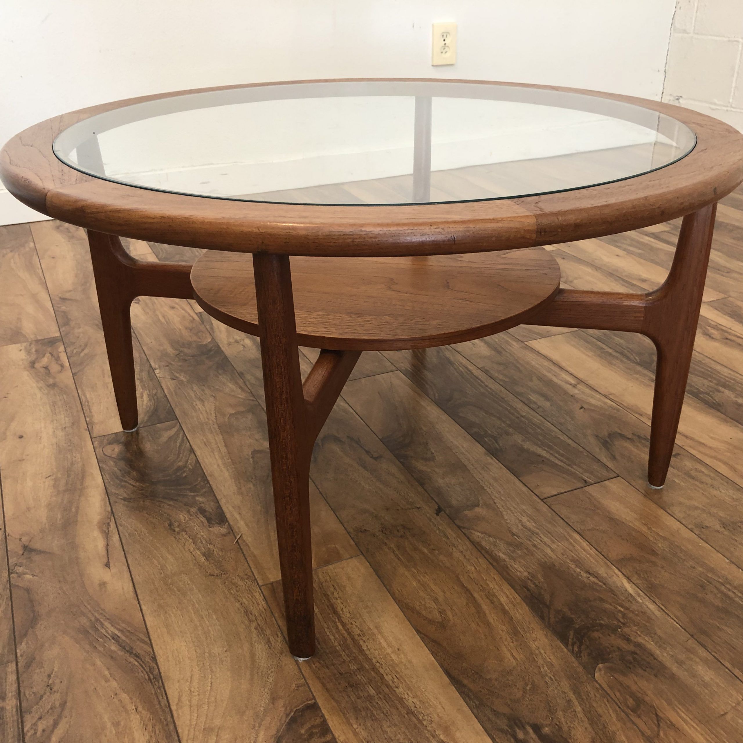 Geometric Glass Modern Coffee Tables Inside 2019 Teak & Glass Danish Modern Coffee Table – $695 – Modern To Vintage (View 2 of 10)