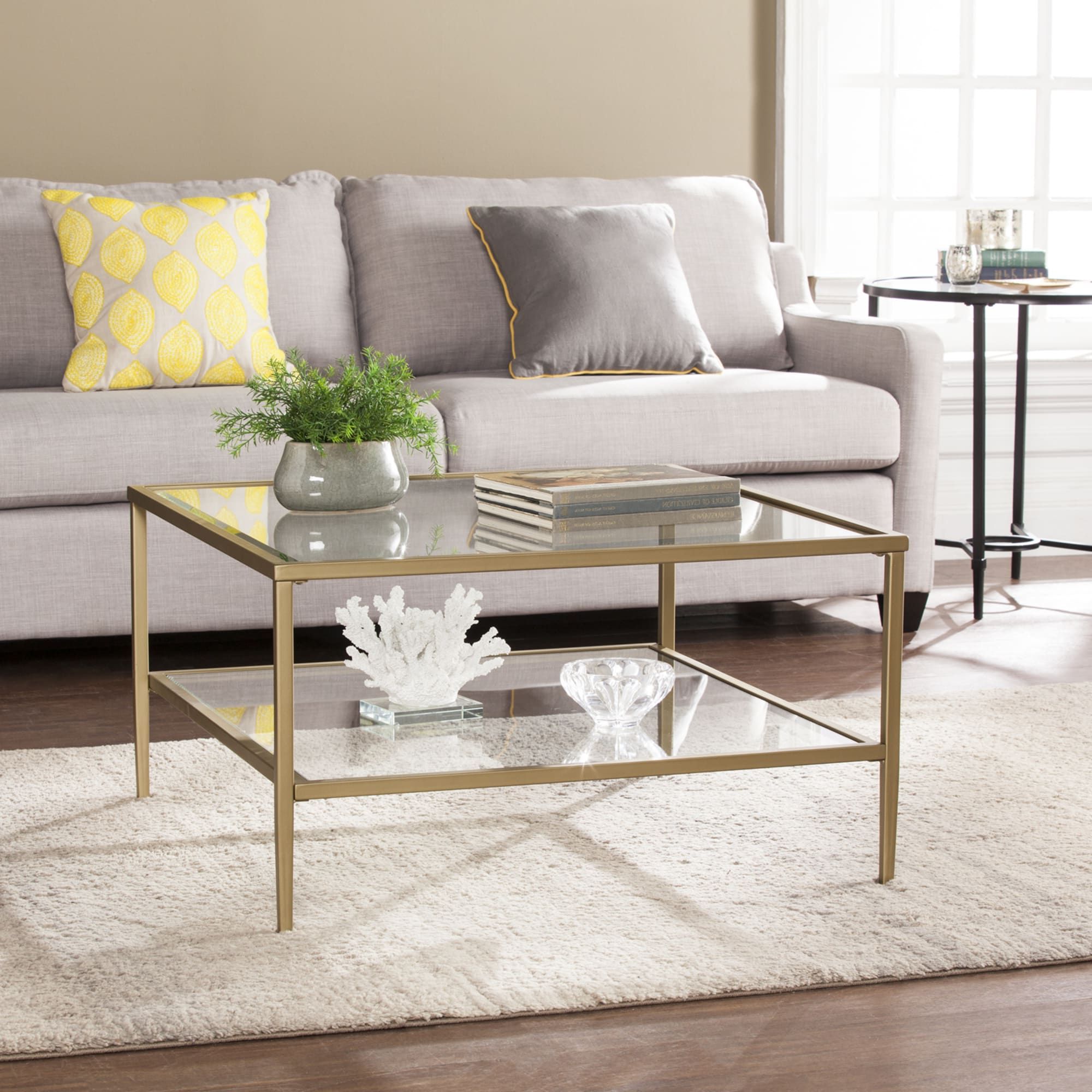 Gold Metal Glass Coffee Table — Pier 1 With Regard To Most Popular Glass Coffee Tables (View 10 of 10)