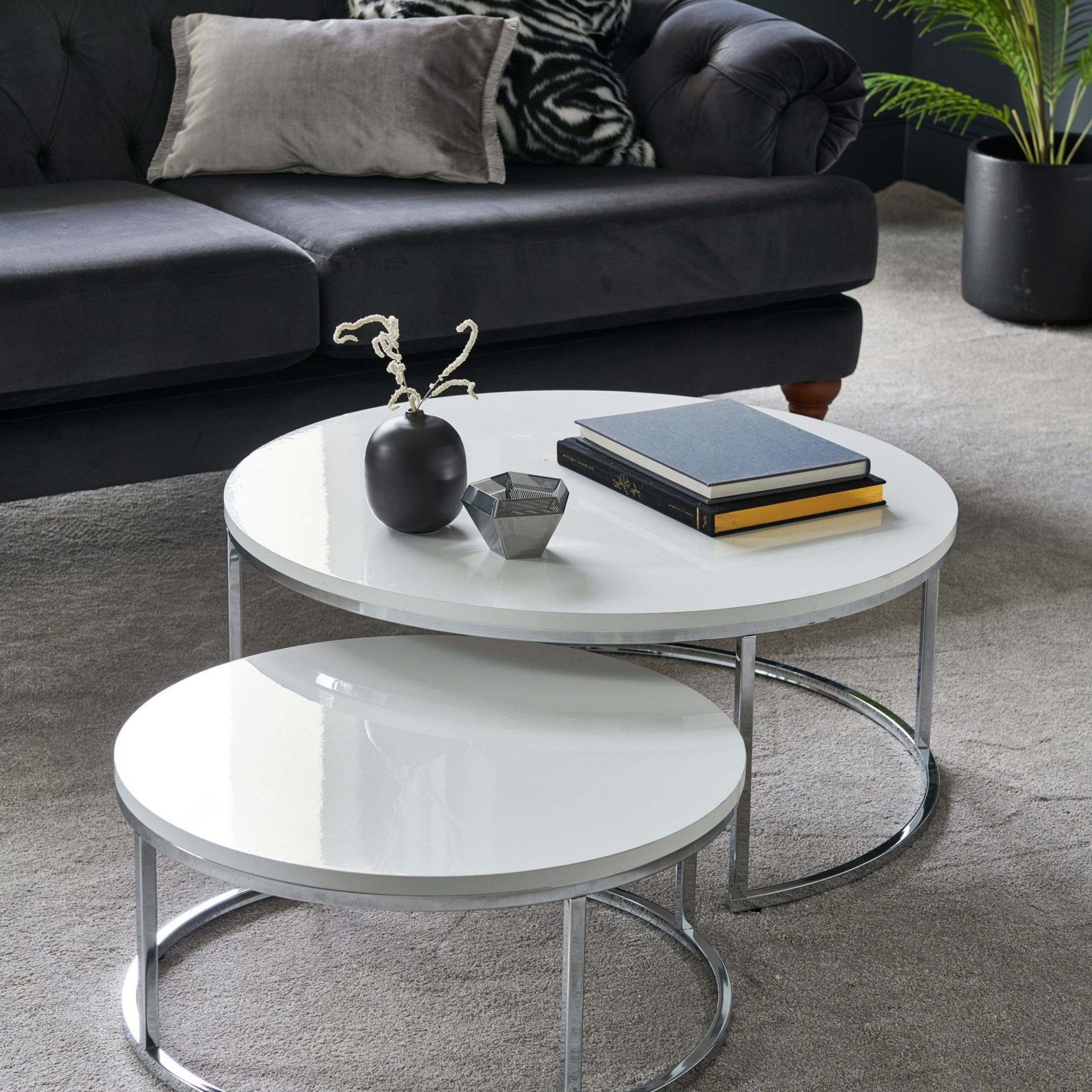 Gray And Gold Coffee Tables In Famous Buy Mode Coffee Nest Of 2 Tables From The Next Uk Online Shop (View 7 of 10)