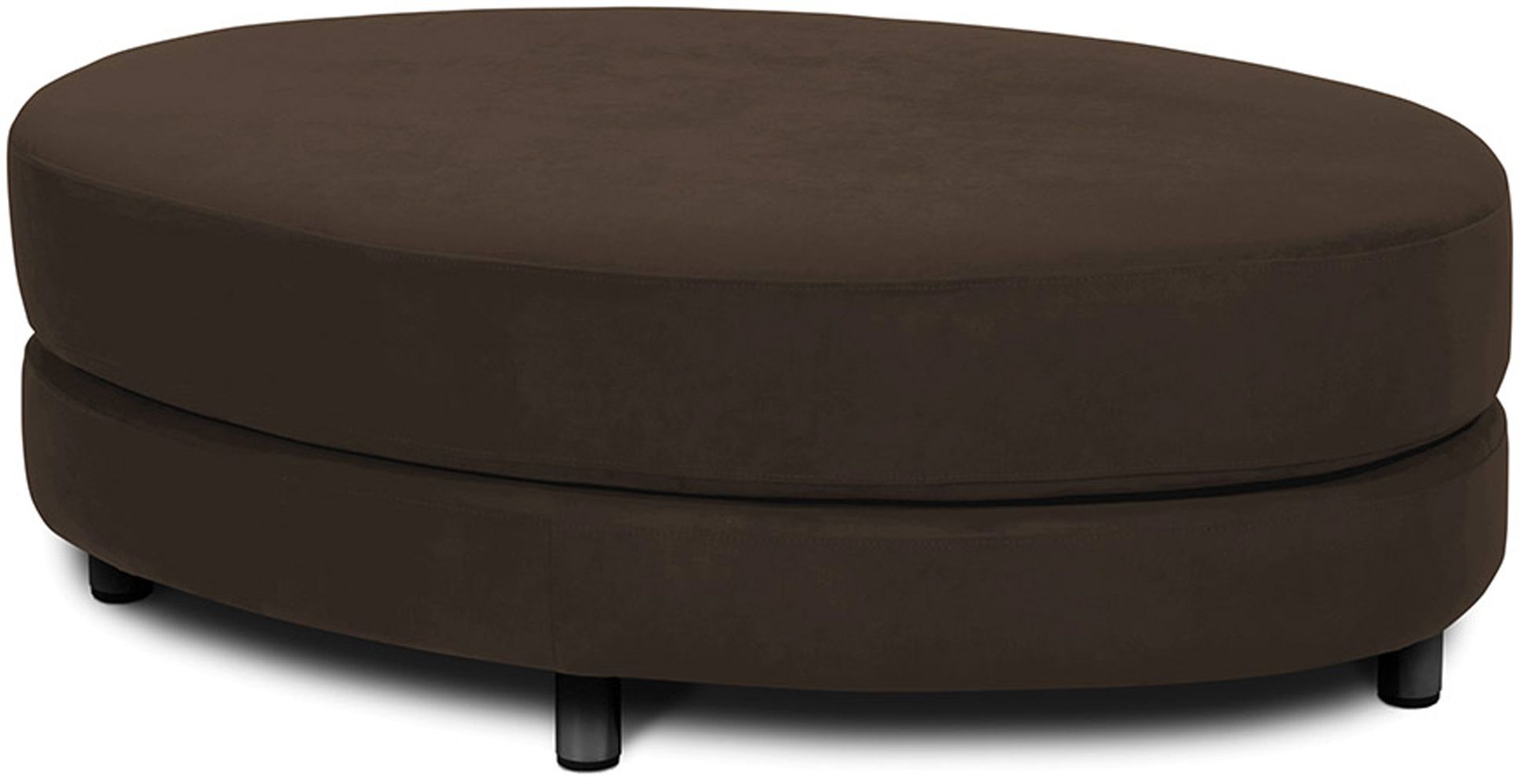 Gray Velvet Oval Ottomans Within Most Recent Roundabout Oval Ottoman Chocolate Velvet From The Benches Collection At (View 1 of 10)