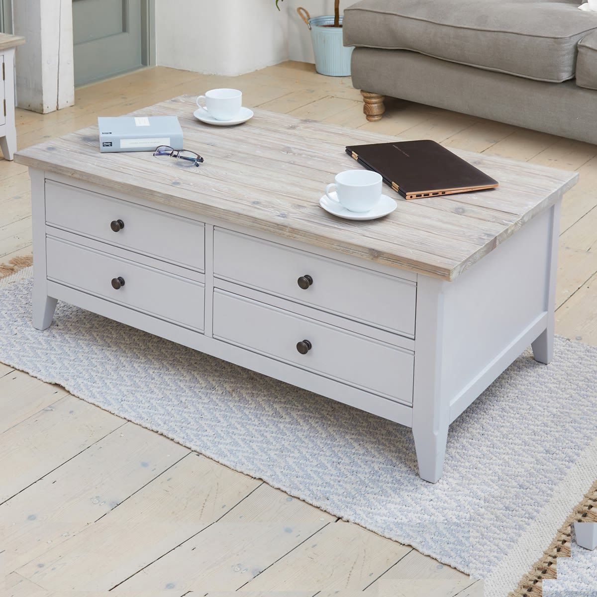 Gray Wash Coffee Tables Regarding Most Popular Signature Grey Large Coffee Table Was £360.00 Now £ (View 8 of 10)