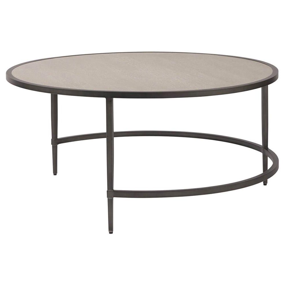 Gray Wood Black Steel Coffee Tables With Fashionable Leo Industrial Loft Grey Wood Glass Metal Round Nesting Round Coffee Tables (View 7 of 10)