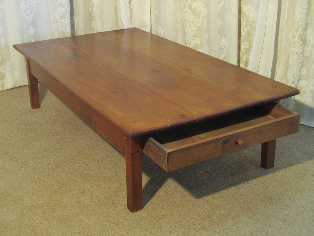 Heartwood Cherry Wood Coffee Tables With Regard To Latest 19th French Cherry Wood Farmhouse Coffee Table – Antiques Atlas (View 6 of 10)
