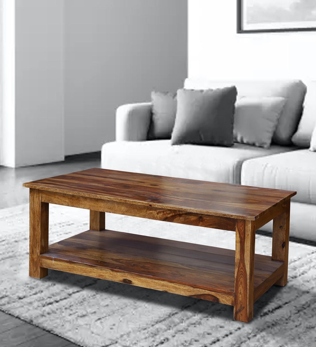 Honey Oak And Marble Coffee Tables Regarding Preferred Buy Texas Center Table In Honey Oak Finishwoodcrony Online (View 5 of 10)