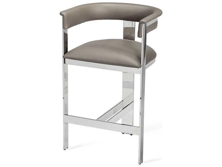 Interlude Home Darcy Grey/ Nickel Counter Stool (View 10 of 10)