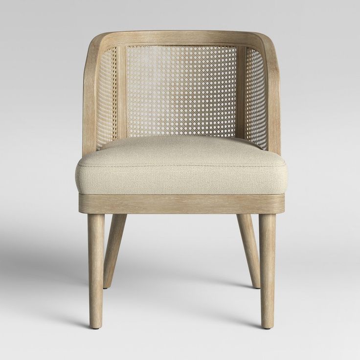 Juniper Cane And White Washed Wood Barrel Chair – Opalhouse™ (View 6 of 10)