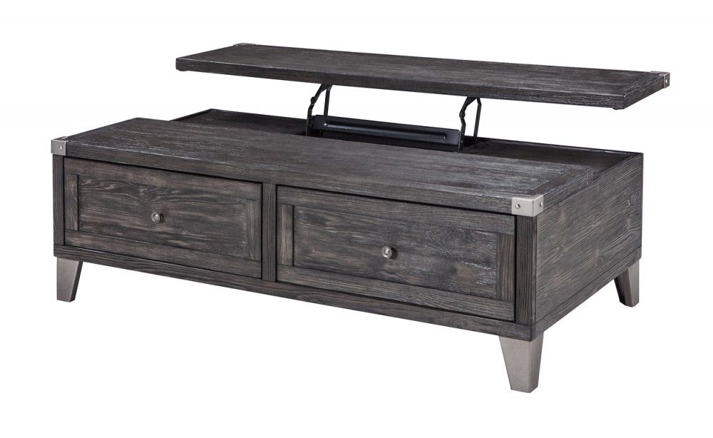 Latest Gray Wood Veneer Cocktail Tables In Todoe – Dark Gray – Lift Top Cocktail Table (View 6 of 10)