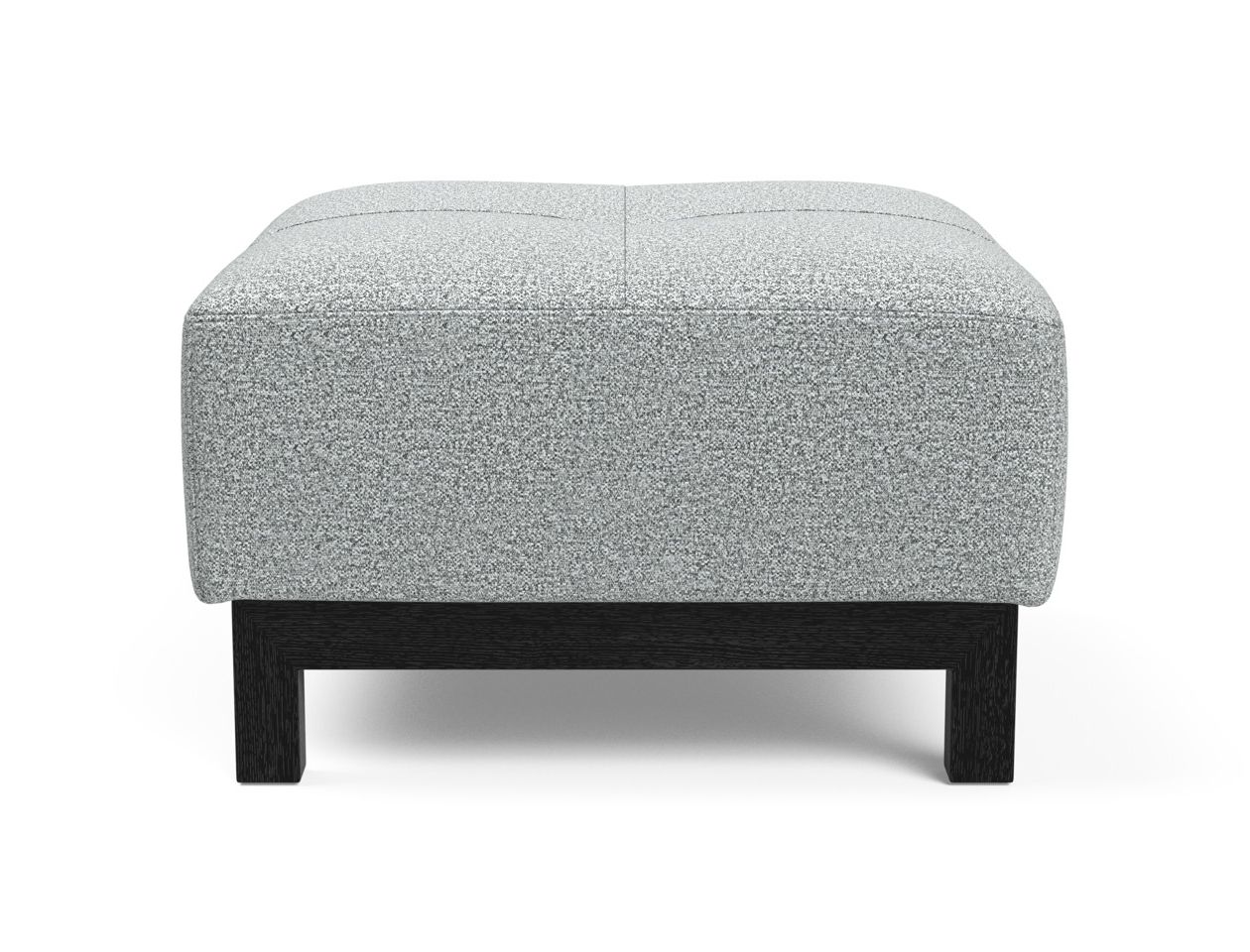 Latest Light Blue And Gray Solid Cube Pouf Ottomans With Deluxe Excess Ottoman Melange Light Gray, Black Wood Legsinnovation (View 10 of 10)