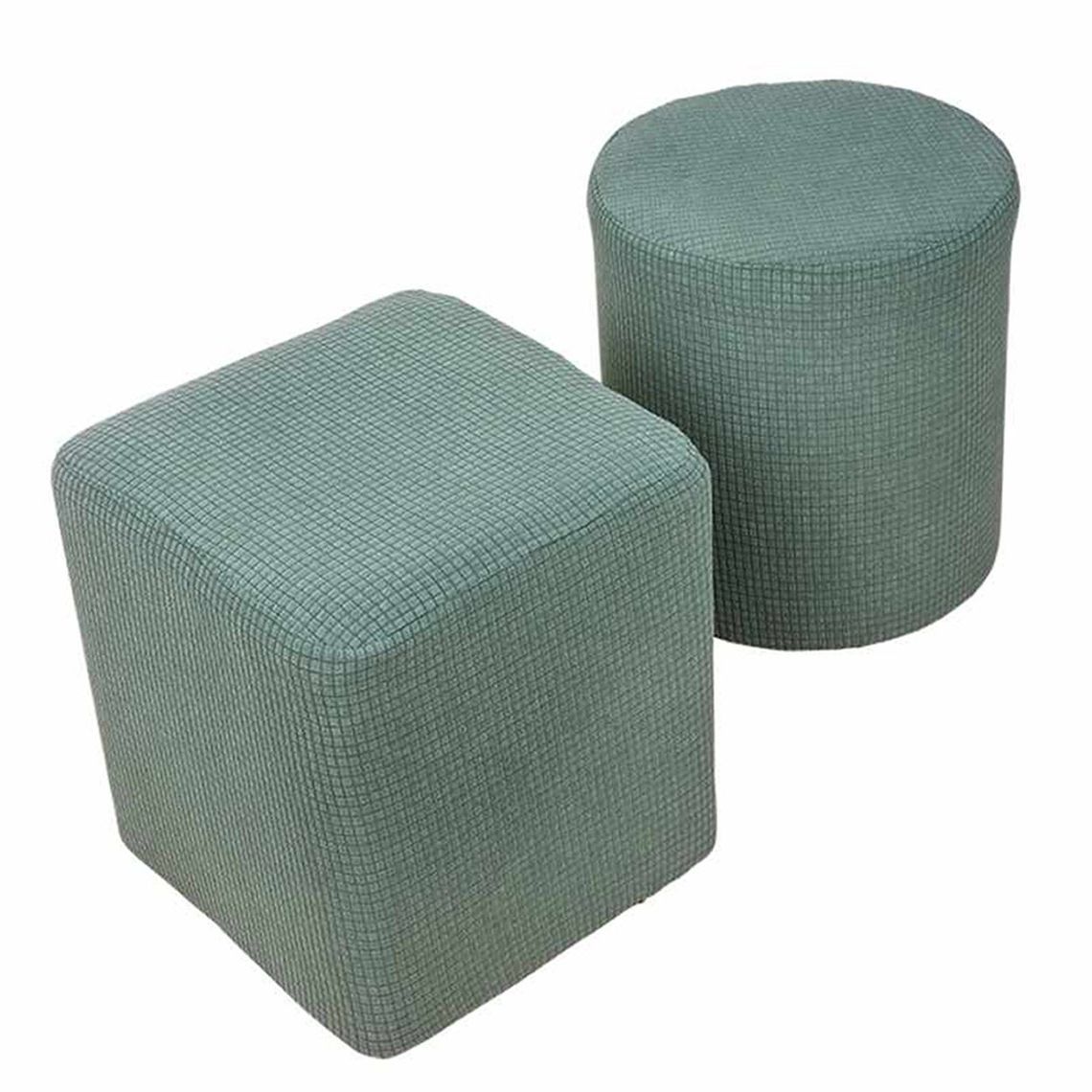 Latest Square Ottoman Slipcover Stretch Footstool Cube Pouf Floor (View 3 of 10)