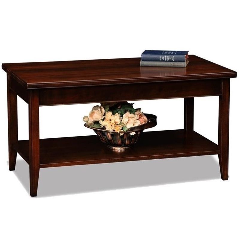 Leick Laurent Small Solid Wood Coffee Table In Chocolate Cherry – 10503 In Famous Cocoa Coffee Tables (View 9 of 10)
