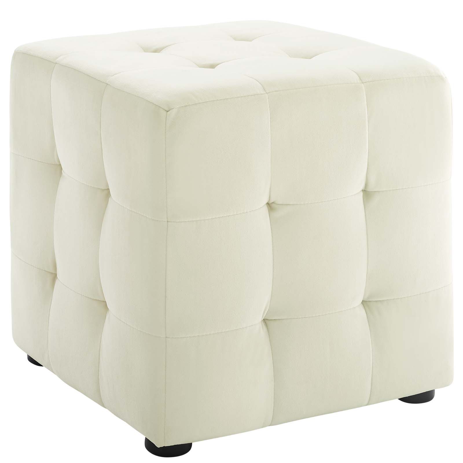 Light Gray Velvet Fabric Accent Ottomans With Widely Used Contemporary Modern Urban Designer Living Room Lounge Club Lobby Accent (View 10 of 10)