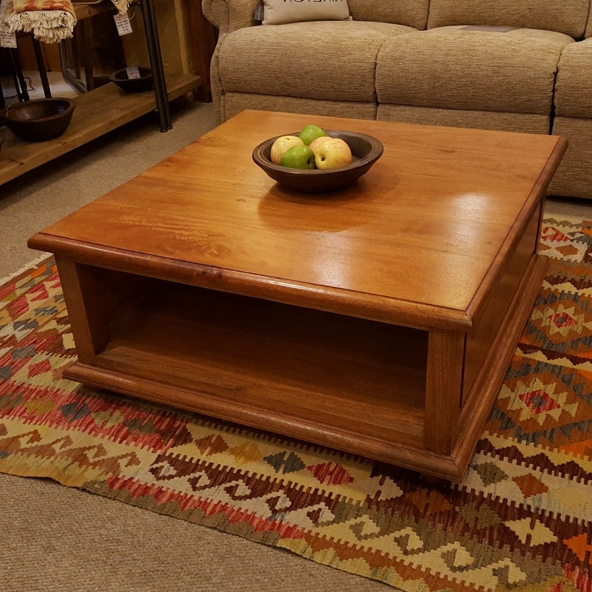 Mango Wood Square Coffee Table – Med – £ (View 9 of 10)