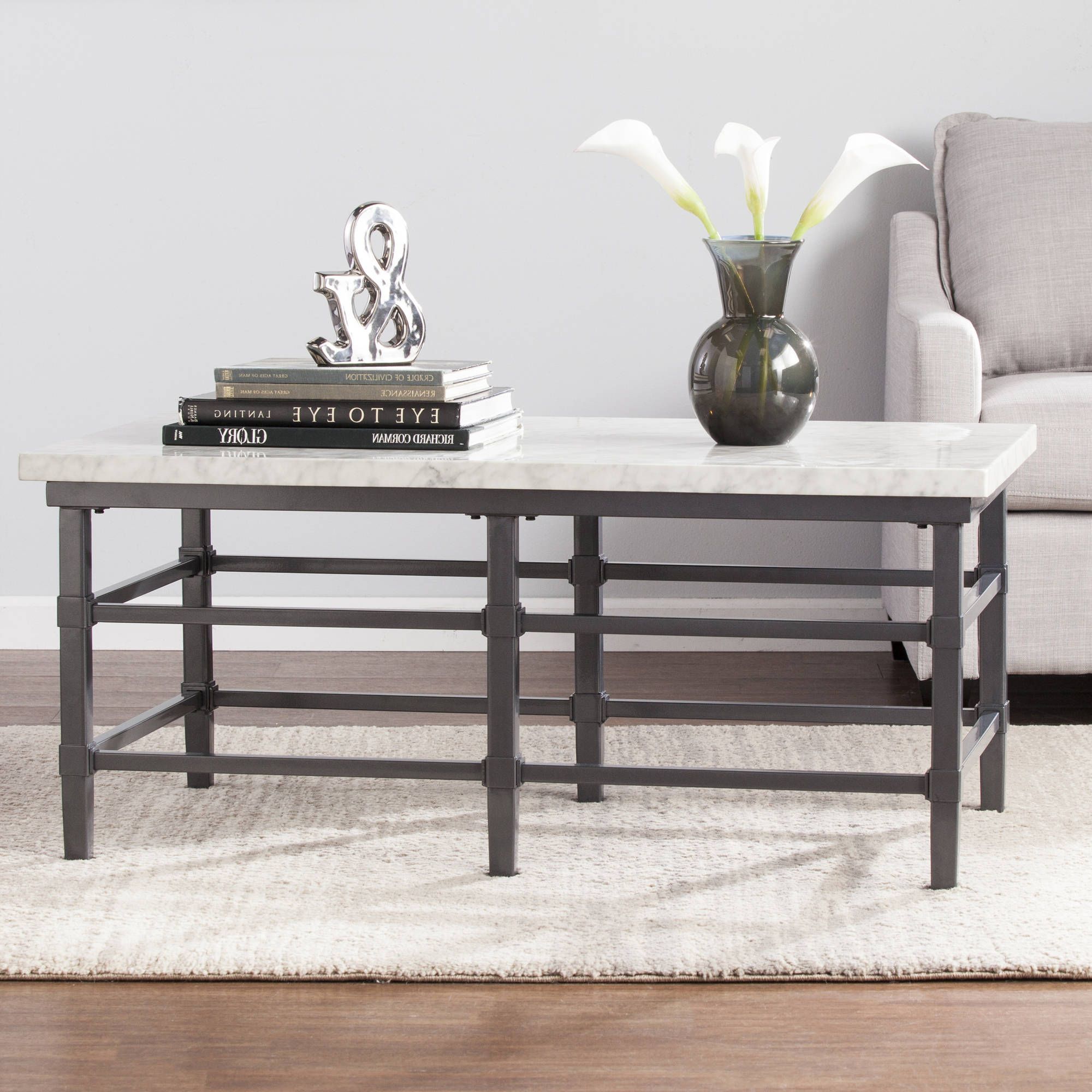 Marble Coffee Tables Inside 2019 Dorel Home Faux Marble Lift Top Coffee Table – Walmart (View 9 of 10)