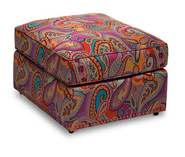 Michael Amini Furniture Designs Regarding Orange Fabric Round Modern Ottomans With Rope Trim (View 4 of 10)