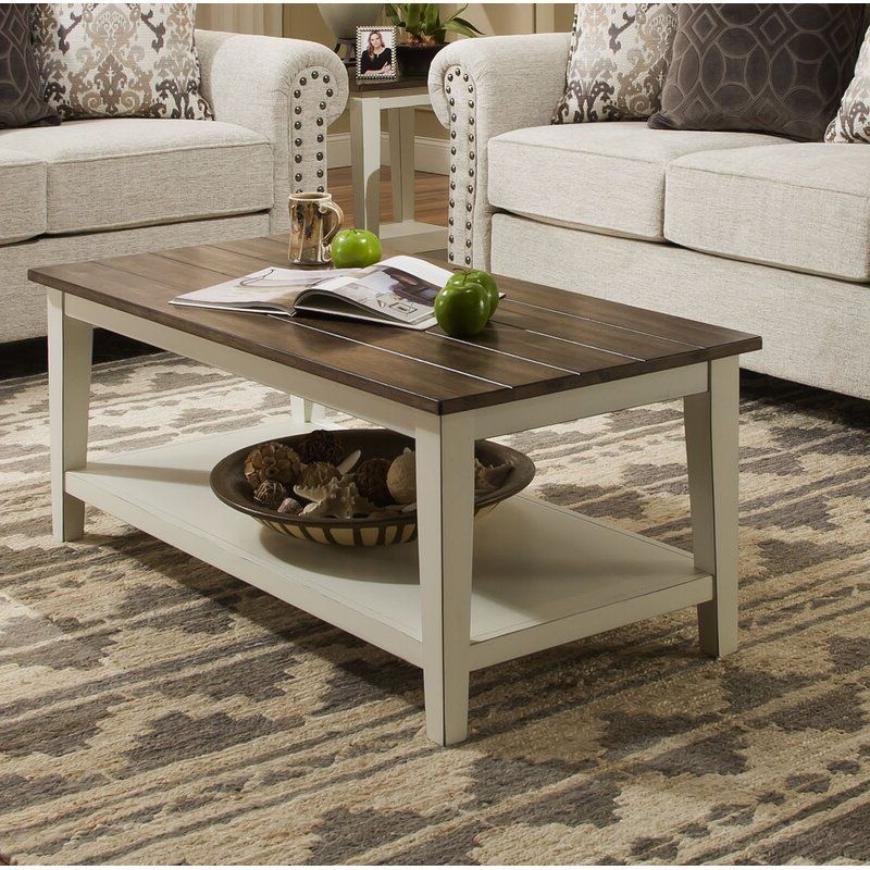 Modern Farmhouse Coffee Tables Within Preferred Farmhouse Wood Coffee Table Rectangle – Walker Edison Furniture Company (View 8 of 10)