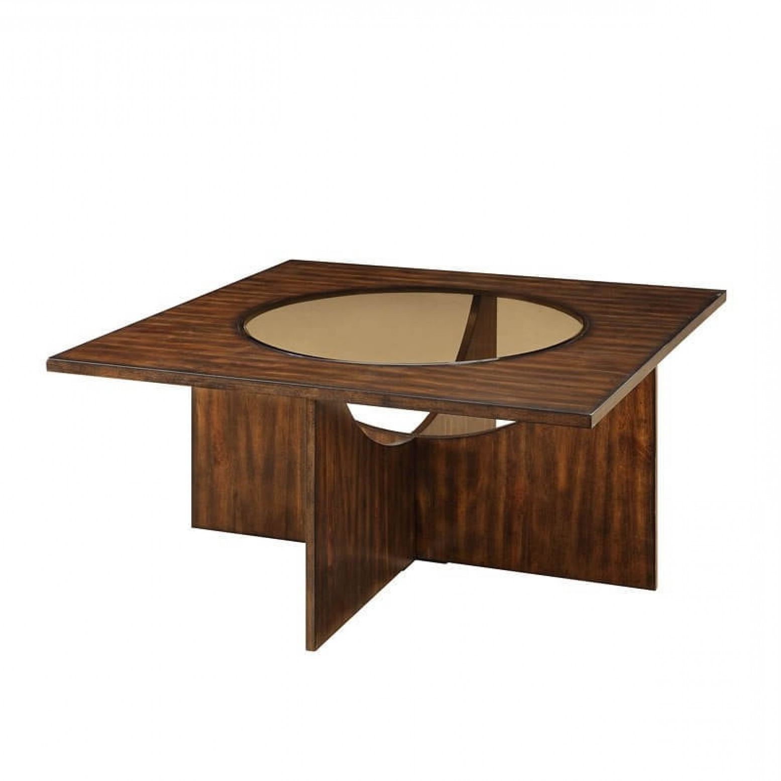 Most Current Akita Glass/wood Veneer Occasional Table Set (coffee Table + 4 Stools Intended For Wood Veneer Coffee Tables (View 4 of 10)