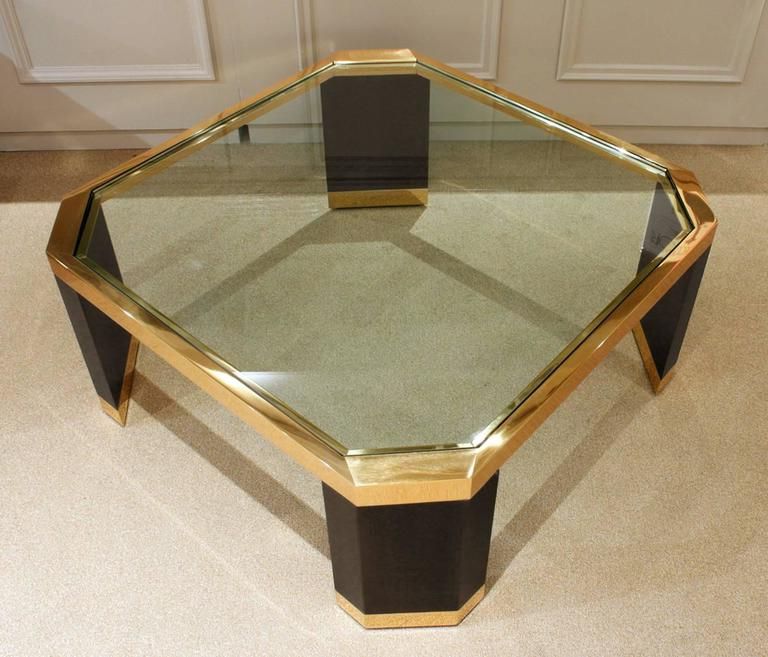 Most Current Ron Seff Coffee Table In Gold And Black Nickel, 1970s At 1stdibs Inside Black And Gold Coffee Tables (View 3 of 10)