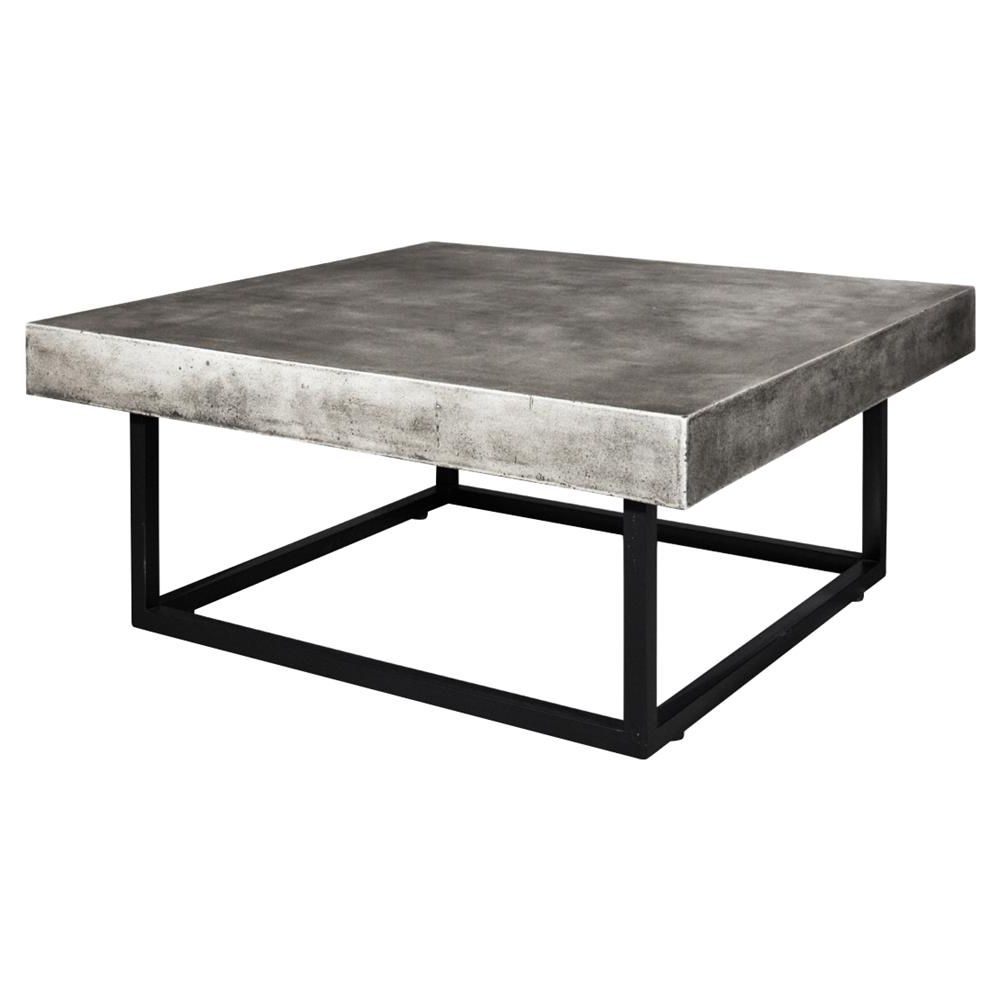 Most Current Stella Modern Classic Black Base Grey Square Outdoor Coffee Table Pertaining To Gray And Black Coffee Tables (View 8 of 10)