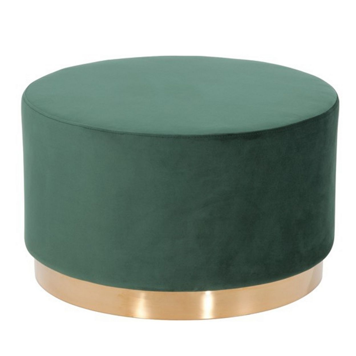 Most Popular Honeycomb Cream Velvet Fabric And Gold Metal Ottomans For Velvet Upholstered Ottoman With Steel Base, Small, Green And Gold (View 7 of 10)