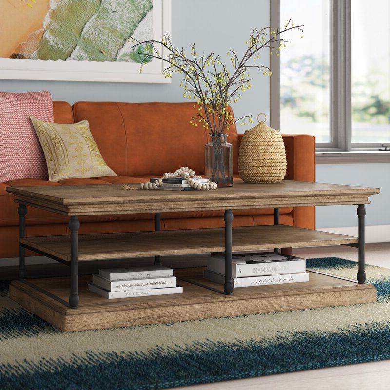 Most Popular Open Storage Coffee Tables Throughout Schubert Storage Coffee Table & Reviews (View 2 of 10)