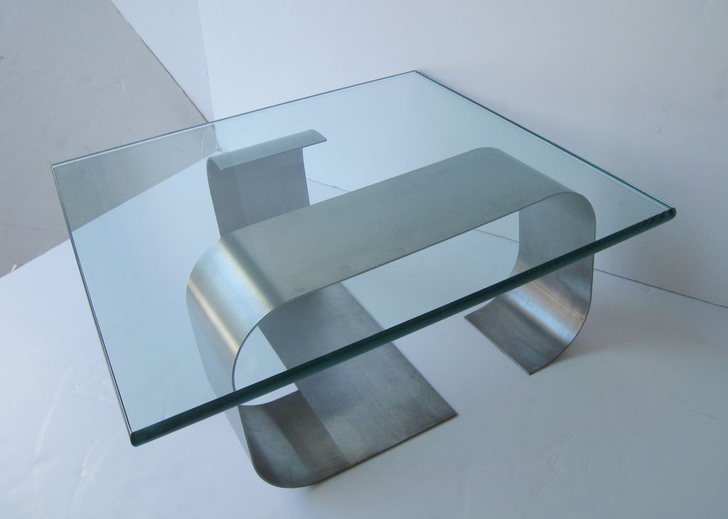 Most Popular Stainless Steel Cocktail Tables In Francois Monnet Kappa Stainless Steel Cocktail Table For Sale At 1stdibs (View 1 of 10)