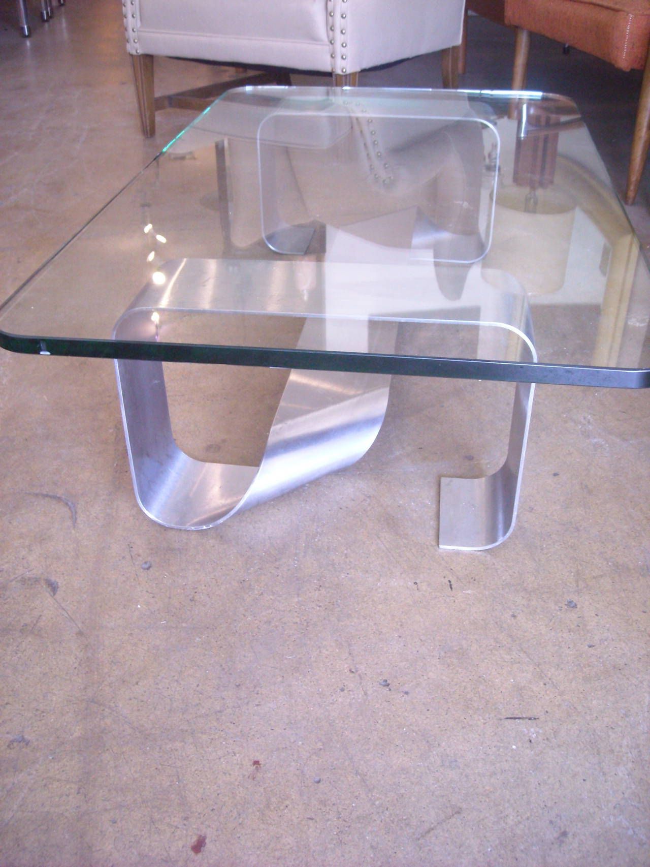 Most Popular Stainless Steel Cocktail Tables Within Francois Monnet Stainless Steel Coffee Or Cocktail Table And Glass Top (View 8 of 10)