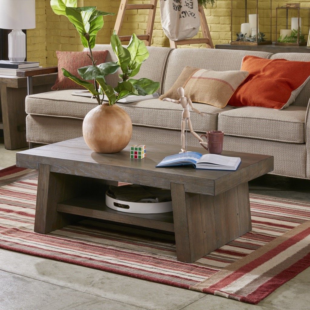 Most Popular Westwood Coffee Table Solid Wood, Oak, Rustic Reclaimed Grey For Smoke Gray Wood Coffee Tables (View 9 of 10)
