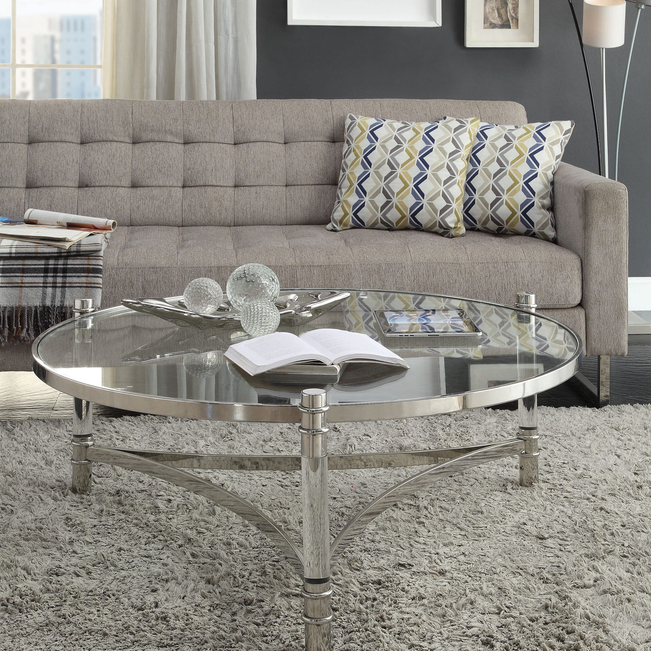 Most Recent Acme Peony Coffee Table In Clear Acrylic, Steel And Clear Glass With Clear Acrylic Coffee Tables (View 6 of 10)
