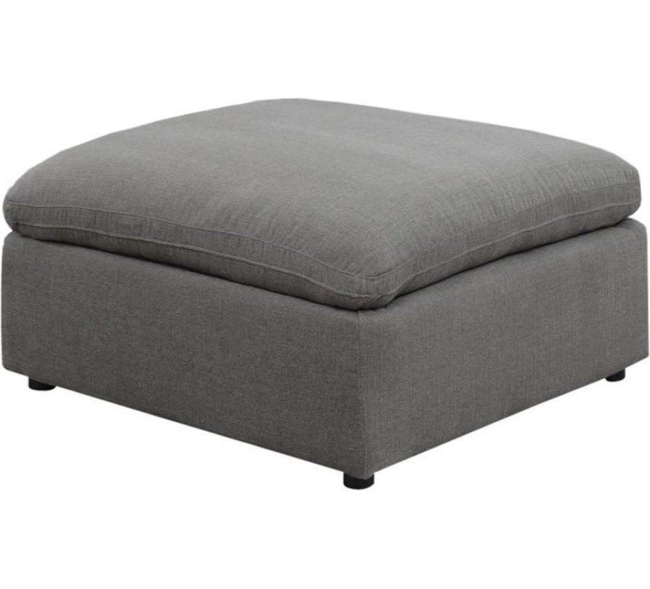 Most Recent Lovesac Grey Ottoman Inside Charcoal And Light Gray Cotton Pouf Ottomans (View 3 of 10)
