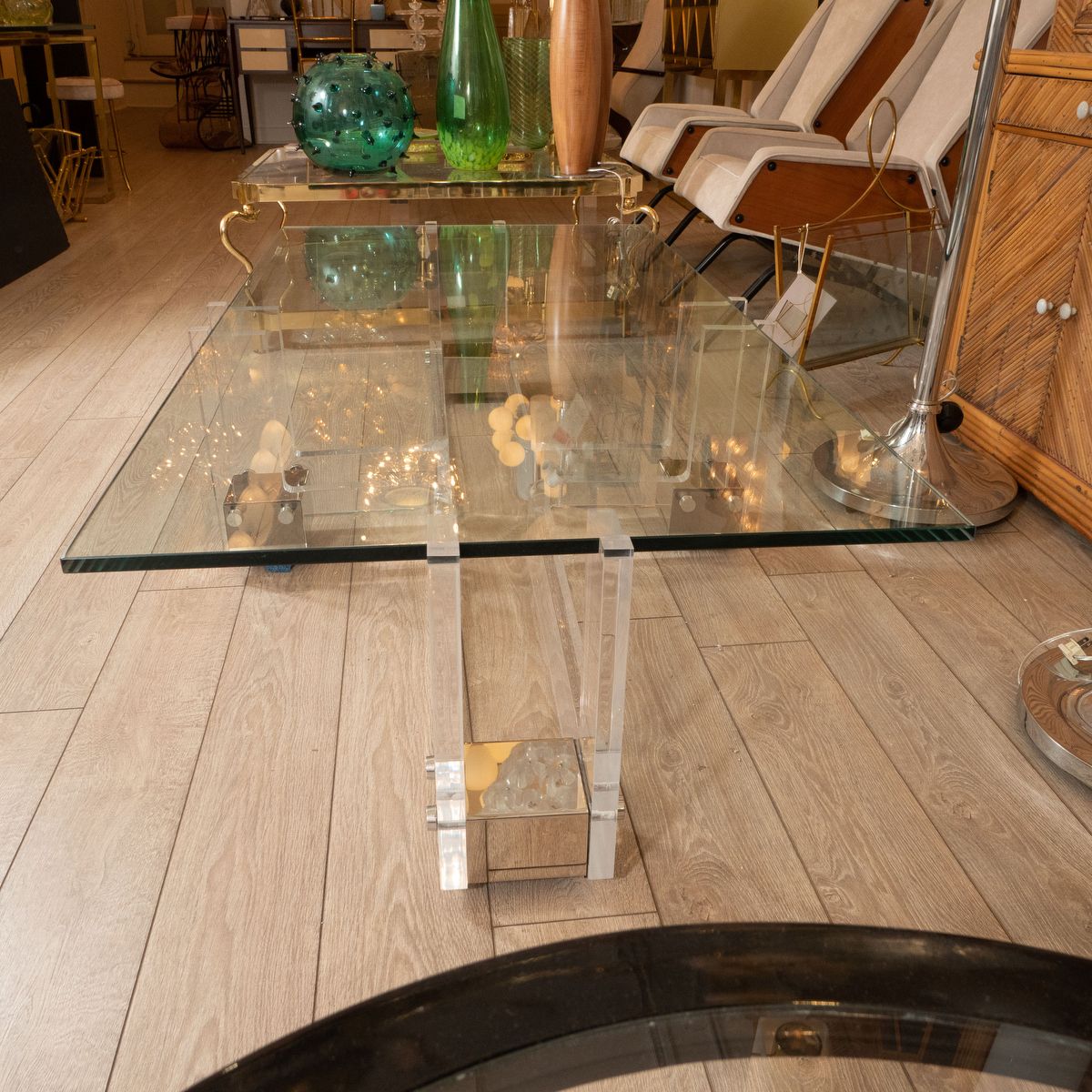 Most Recent Silver And Acrylic Coffee Tables Throughout Acrylic Slat Coffee Table (View 1 of 10)